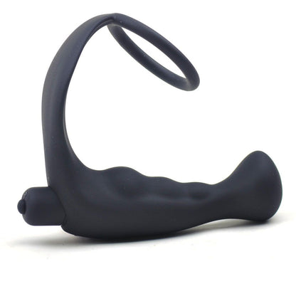 Silicone Anal Plug Vibrator With Cock Ring Black | Anal Cock Ring | Various brands | Bodyjoys