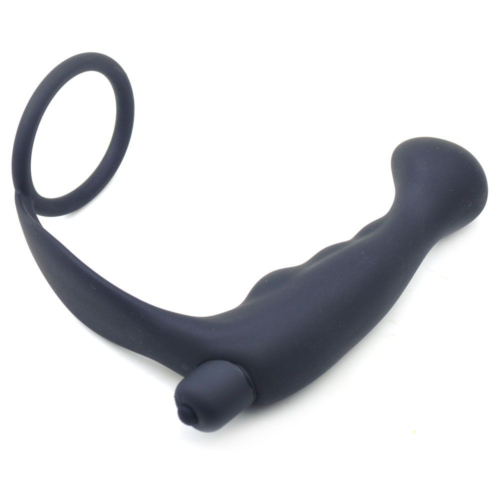 Silicone Anal Plug Vibrator With Cock Ring Black | Anal Cock Ring | Various brands | Bodyjoys