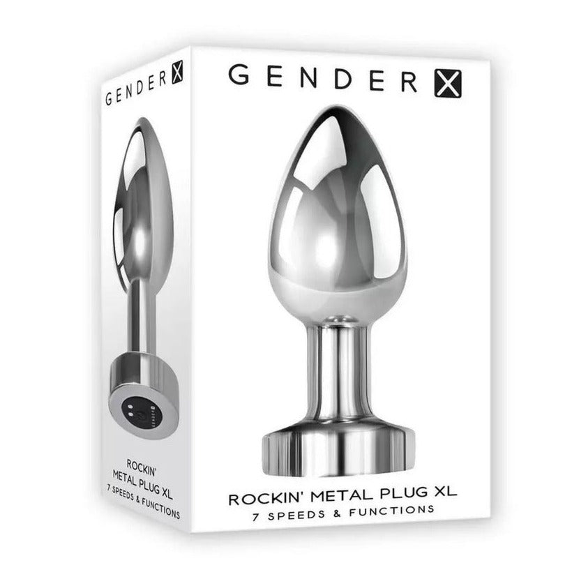 Gender X Rockin And Vibrating Metal Butt Plug XL | Vibrating Butt Plug | Evolved Novelties | Bodyjoys