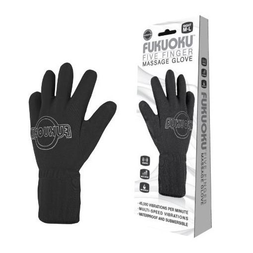 Fukuoku Vibrating Five Finger Massage Glove Left Hand | Finger Vibrator | Finger-Fitting Products | Bodyjoys