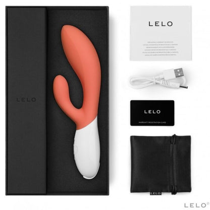 Lelo Ina 3 Dual Action Luxury Massager Coral | Rabbit Vibrator | Lelo | Bodyjoys
