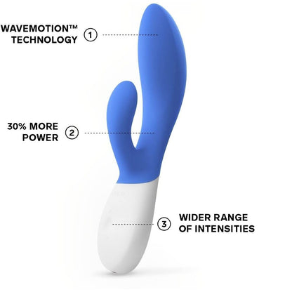 Lelo Ina Wave 2 Luxury Vibrator Blue | Rabbit Vibrator | Lelo | Bodyjoys