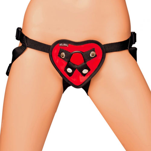 Lux Fetish Red Heart Strap-On Harness | Strap-On Harness | Lux Fetish | Bodyjoys