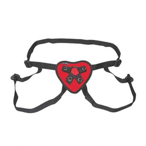 Lux Fetish Red Heart Strap-On Harness | Strap-On Harness | Lux Fetish | Bodyjoys