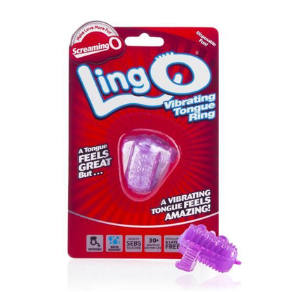 Screaming O Ling O Vibrating Tongue Ring Purple | Couples Oral Sex Toy | Screaming O | Bodyjoys