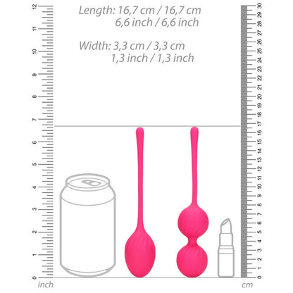 Thumping Kegel Ball Set 2 Pieces Pink | Kegel Exercisers | Shots Toys | Bodyjoys