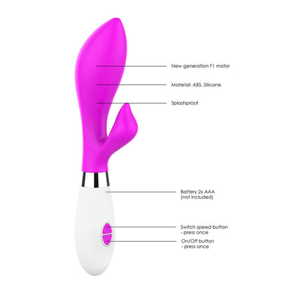 Luminous Achelois Ultra Soft Clit Stim Vibe Fuchsia | Rabbit Vibrator | Shots Toys | Bodyjoys