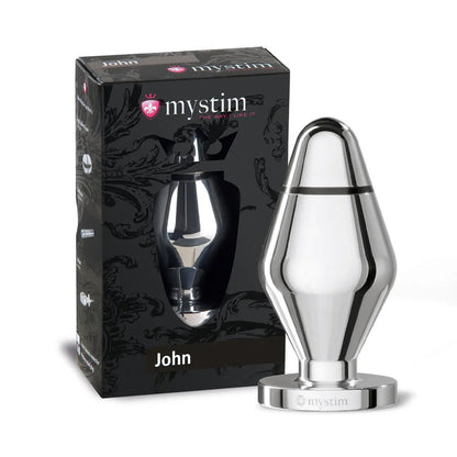 Mystim John E-Stim Aluminium Butt Plug Large | Electrosex Toy | Mystim | Bodyjoys