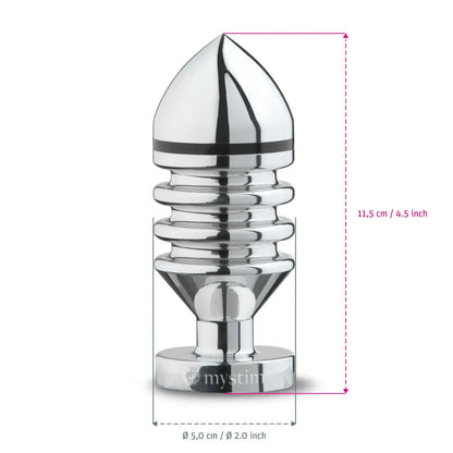 Mystim Hector Helix E-Stim Aluminium Butt Plug Large | Electrosex Toy | Mystim | Bodyjoys