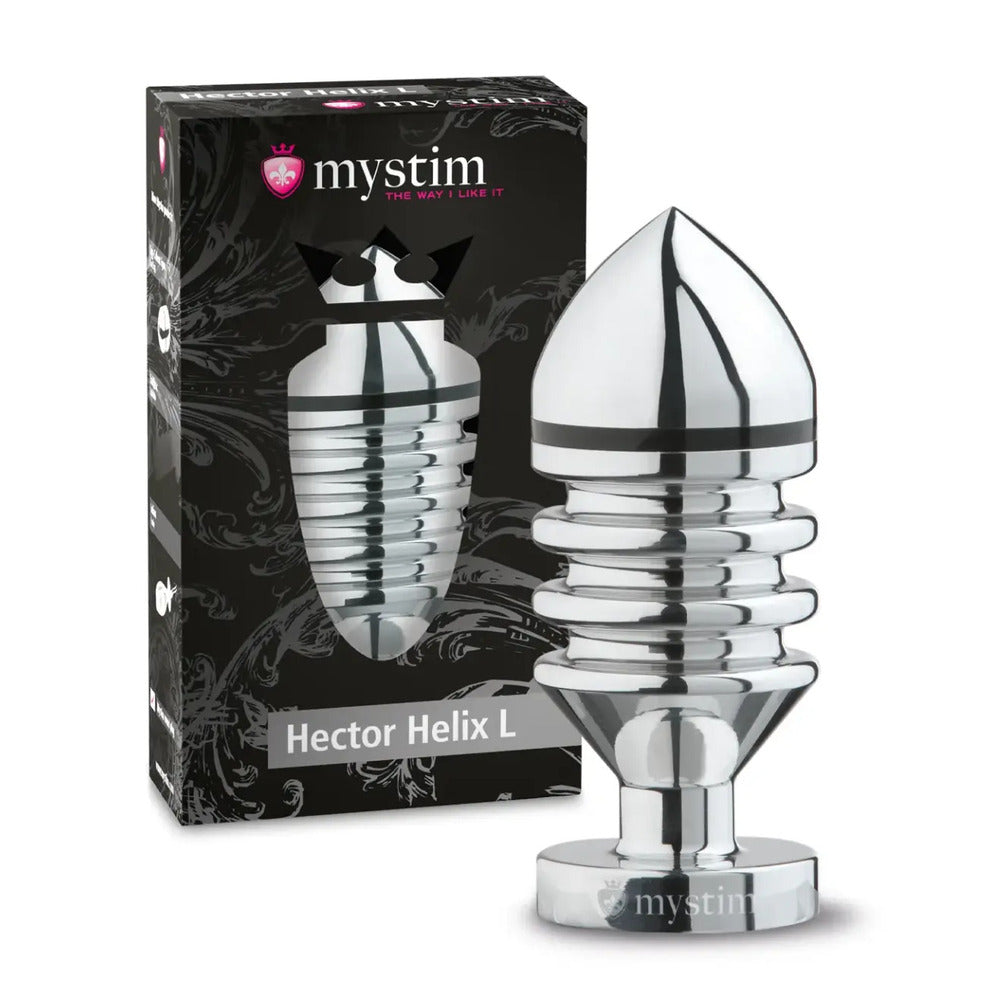 Mystim Hector Helix E-Stim Aluminium Butt Plug Large | Electrosex Toy | Mystim | Bodyjoys