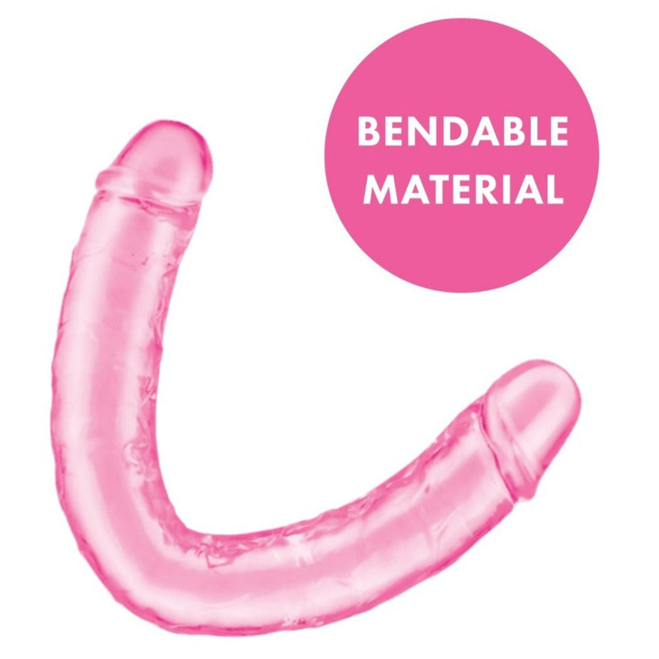 Me You Us Ultra Cock 12 Inch Jelly Double-Ended Dildo Pink | Double-Ended Dildo | Me You Us | Bodyjoys