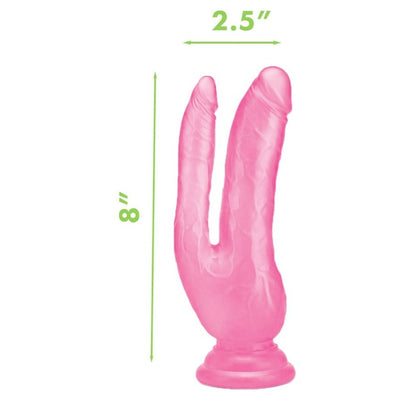 Me You Us Ultra Cock 8 Inch Jelly Double Penetrator Dildo Pink | Double Strap-On | Me You Us | Bodyjoys