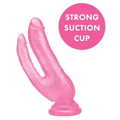 Me You Us Ultra Cock 8 Inch Jelly Double Penetrator Dildo Pink | Double Strap-On | Me You Us | Bodyjoys