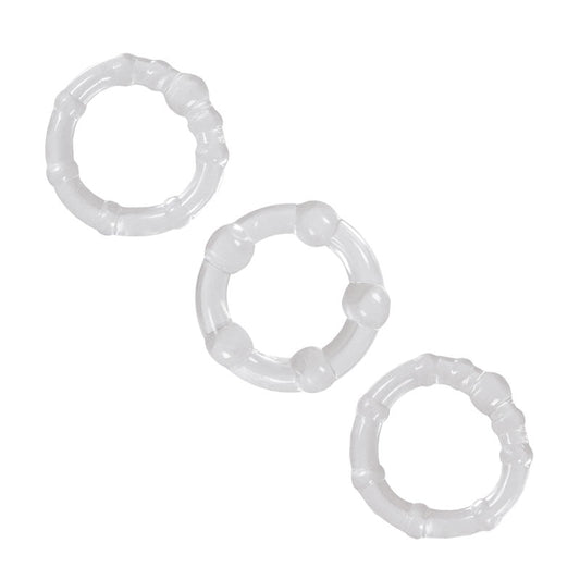 NS Novelties Renegade Intensity Cock Ring Set Clear 3 Pieces | Classic Cock Ring | NS Novelties | Bodyjoys