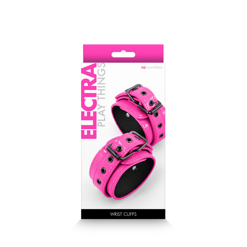 Electra Wrist Cuffs Pink | Bondage Handcuffs | NS Novelties | Bodyjoys