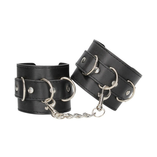 Ouch Leather Cuffs Black | Wrist & Ankle Restraint | Shots Toys | Bodyjoys