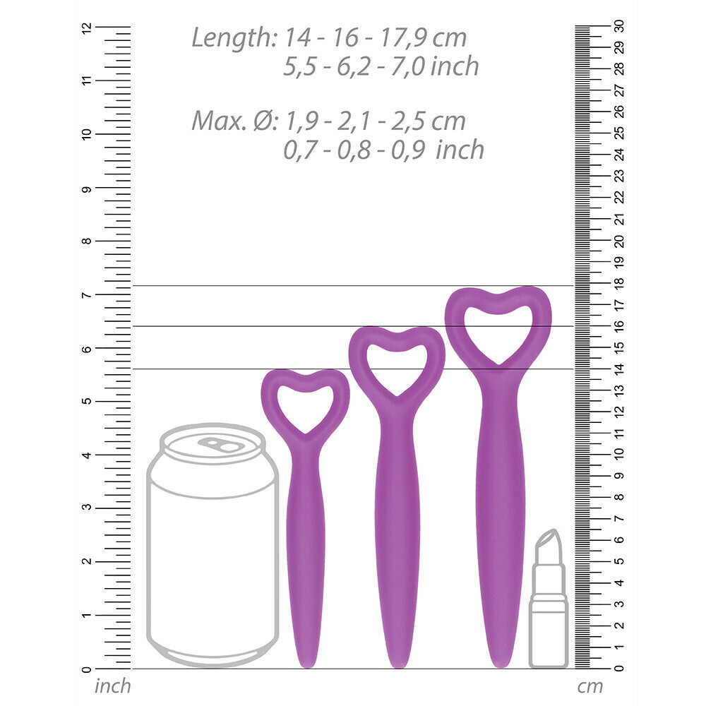 Silicone Vaginal Dilator Set Purple | Female Dilators | Shots Toys | Bodyjoys