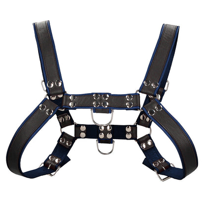 Ouch Chest Bulldog Harness Blue S To M | Male Fetish Wear | Shots Toys | Bodyjoys