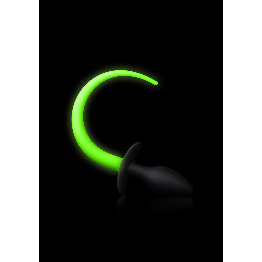 Ouch Glow-In-The-Dark Puppy Silicone Tail Butt Plug | Tail Butt Plug | Shots Toys | Bodyjoys