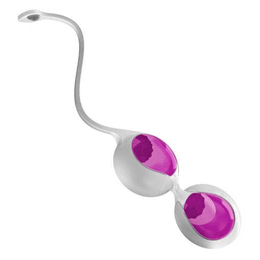 Ovo L1 Silicone Love Balls Waterproof White And Violet | Kegel Exercisers | OVO | Bodyjoys