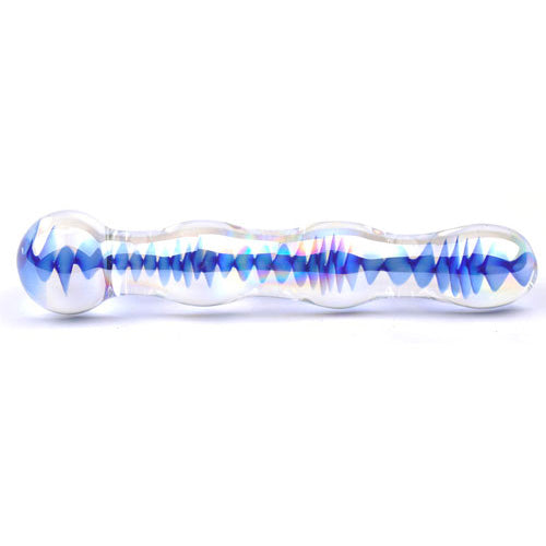 Wavy Glass Dildo Blue | Glass Dildo | Various brands | Bodyjoys