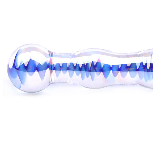 Wavy Glass Dildo Blue | Glass Dildo | Various brands | Bodyjoys