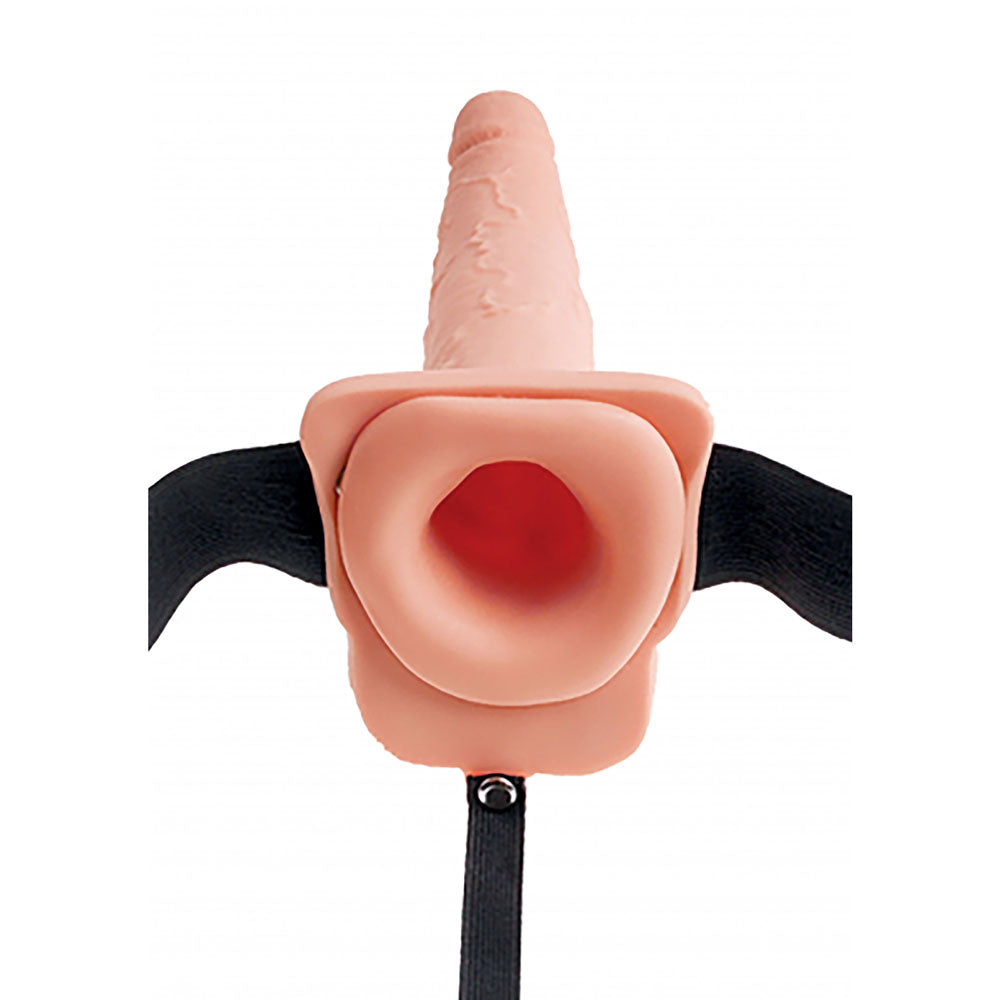 Fetish Fantasy 7.5 Inch Hollow Squirting Strap-On | Ejaculating Dildo | Pipedream | Bodyjoys