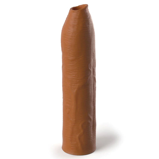 X-Tensions Elite 7 Inch Uncut Silicone Penis Enhancer Flesh Brown | Penis Sheath | Pipedream | Bodyjoys
