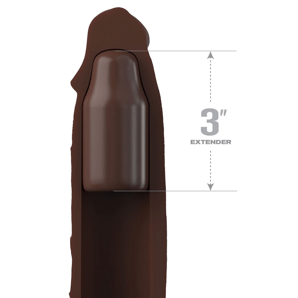 X-Tensions Elite 3 Inch Penis Extender With Strap Flesh Brown | Penis Sheath | Pipedream | Bodyjoys