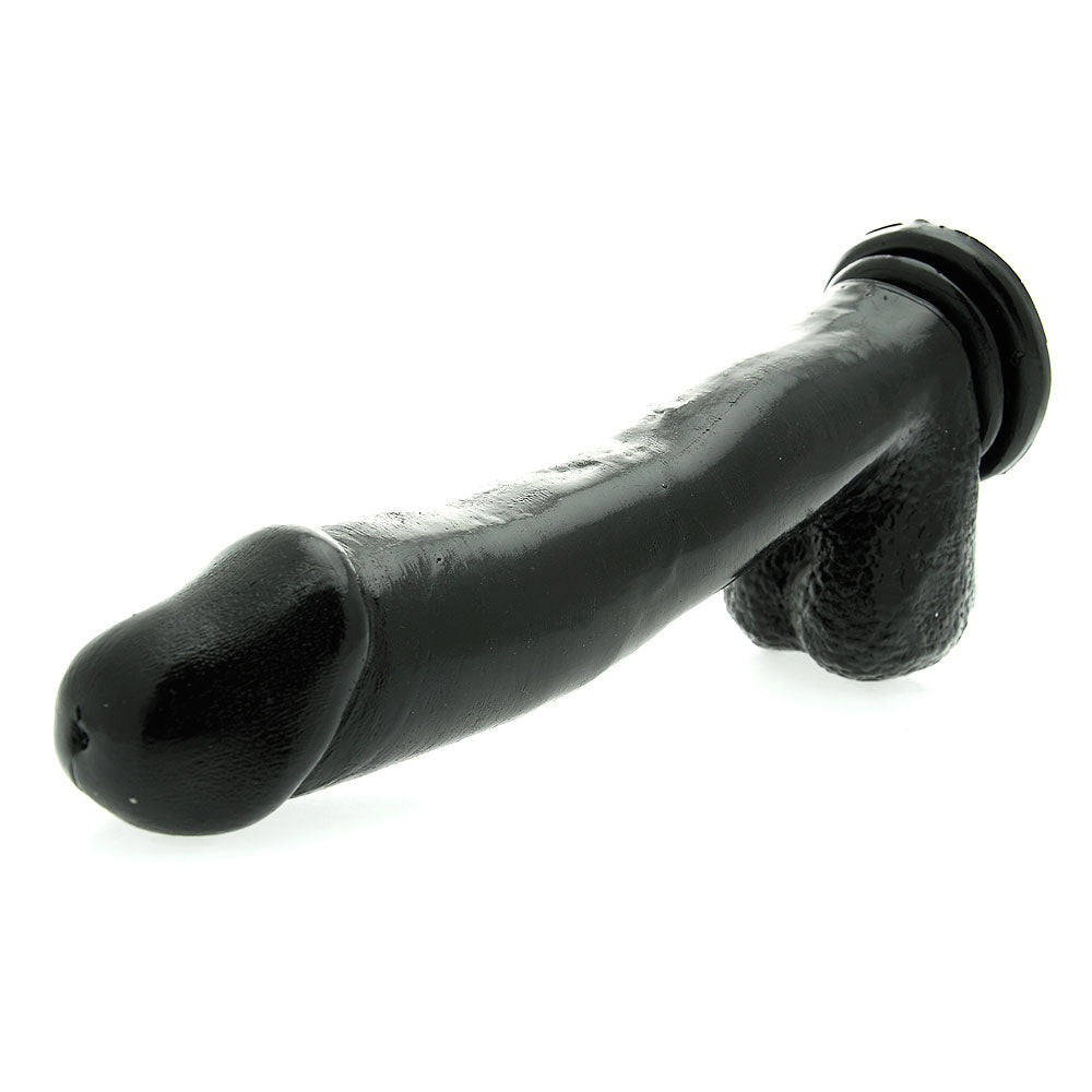 Basix 12 Inch Dong With Suction Cup Black | Realistic Dildo | Pipedream | Bodyjoys
