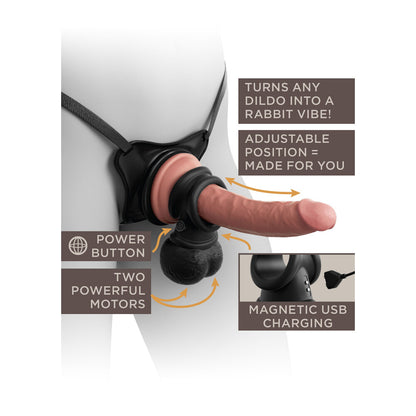 King Cock Elite The Crown Jewels Vibrating Swinging Balls | Vibrating Cock Ring | Pipedream | Bodyjoys