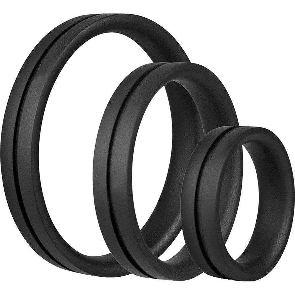 Screaming O Ring O Pro Cock Ring Set Black 3 Pieces | Cock Ring Set | Screaming O | Bodyjoys