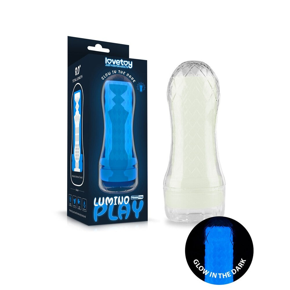 Lovetoy Lumino Play Glow-In-The-Dark Pocketed Masturbator | Pocket Pussy | Lovetoy | Bodyjoys