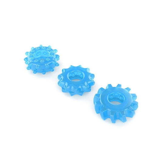 Lovetoy Lumino Play Glow-In-The-Dark Cock Ring Set Blue 3 Pieces | Cock Ring Set | Lovetoy | Bodyjoys