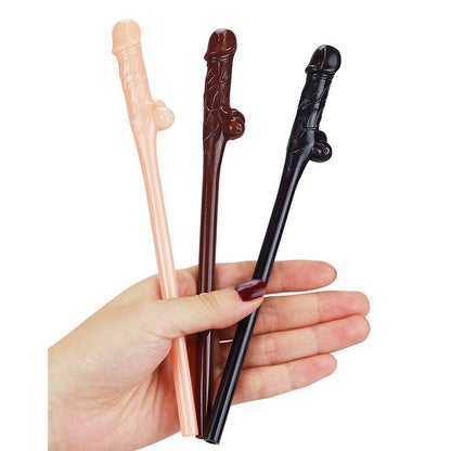 Lovetoy Willy Straws Black Brown And Pink 9 Pack | Novelty Toy | Lovetoy | Bodyjoys