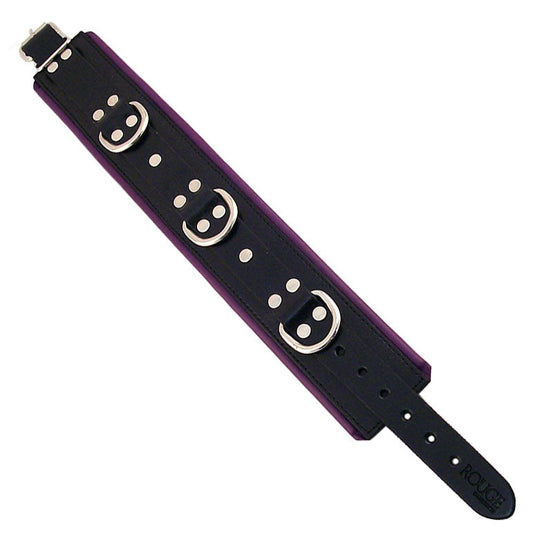 Rouge Garments Black And Purple Padded Collar | Bondage Collars & Leads | Rouge | Bodyjoys