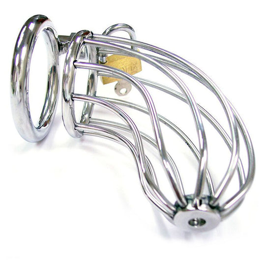 Rouge Stainless Steel Chasity Cock Cage With Padlock | Chastity Cage | Rouge | Bodyjoys