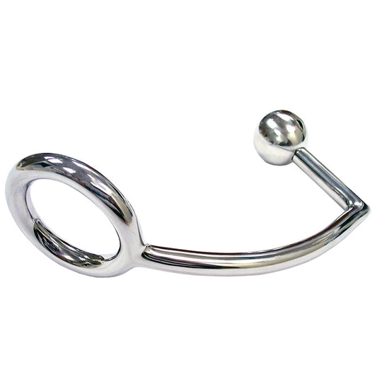 Rouge Stainless Steel Cock Ring With Anal Probe | Anal Cock Ring | Rouge | Bodyjoys