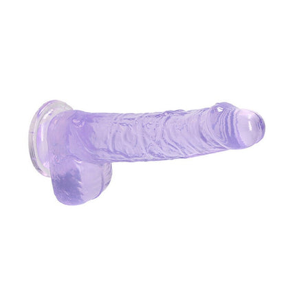 RealRock 6 Inch Realistic Crystal Clear Dildo Purple | Realistic Dildo | Shots Toys | Bodyjoys