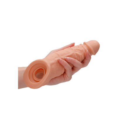 RealRock 9 Inch Penis Sleeve Flesh Pink | Penis Sheath | Shots Toys | Bodyjoys
