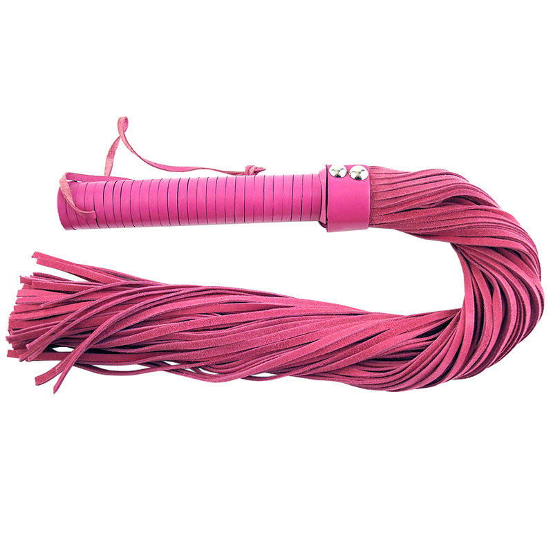 Rouge Garments Pink Suede Flogger | Bondage Flogger | Rouge | Bodyjoys