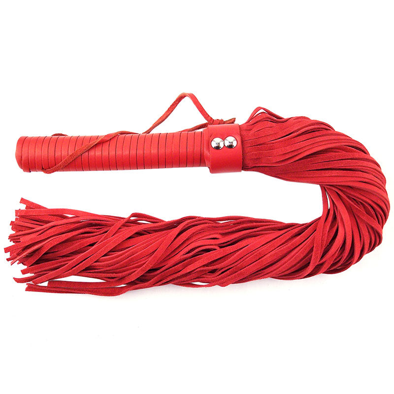 Rouge Garments Red Suede Flogger | Bondage Flogger | Rouge | Bodyjoys