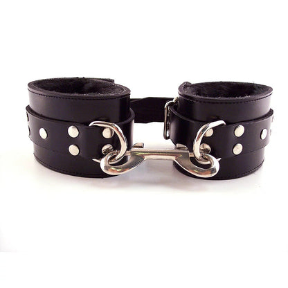 Rouge Garments Black Fur Wrist Cuffs | Bondage Handcuffs | Rouge | Bodyjoys