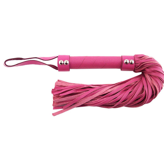 Rouge Garments Pink Leather Flogger | Bondage Flogger | Rouge | Bodyjoys