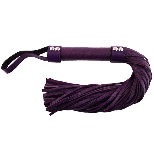 Rouge Garments Purple Leather Flogger | Bondage Flogger | Rouge | Bodyjoys