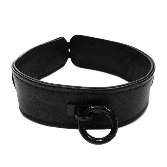 Rouge Garments Plain Leather Collar Black | Bondage Collars & Leads | Rouge | Bodyjoys