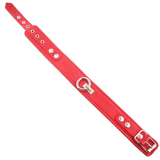 Rouge Garments Plain Red Leather Collar | Bondage Collars & Leads | Rouge | Bodyjoys