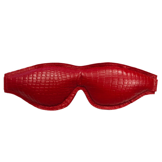 Rouge Garments Leather Croc Print Padded Blindfold | Bondage Blindfold | Rouge | Bodyjoys