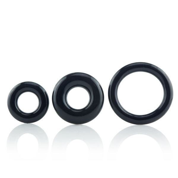 Screaming O Ring O Cock Ring Set Black 3 Pieces | Cock Ring Set | Screaming O | Bodyjoys