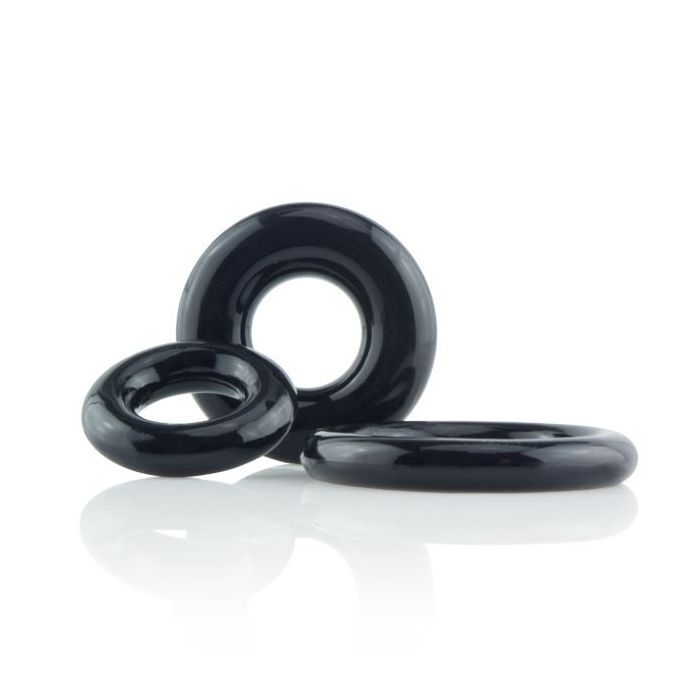 Screaming O Ring O Cock Ring Set Black 3 Pieces | Cock Ring Set | Screaming O | Bodyjoys